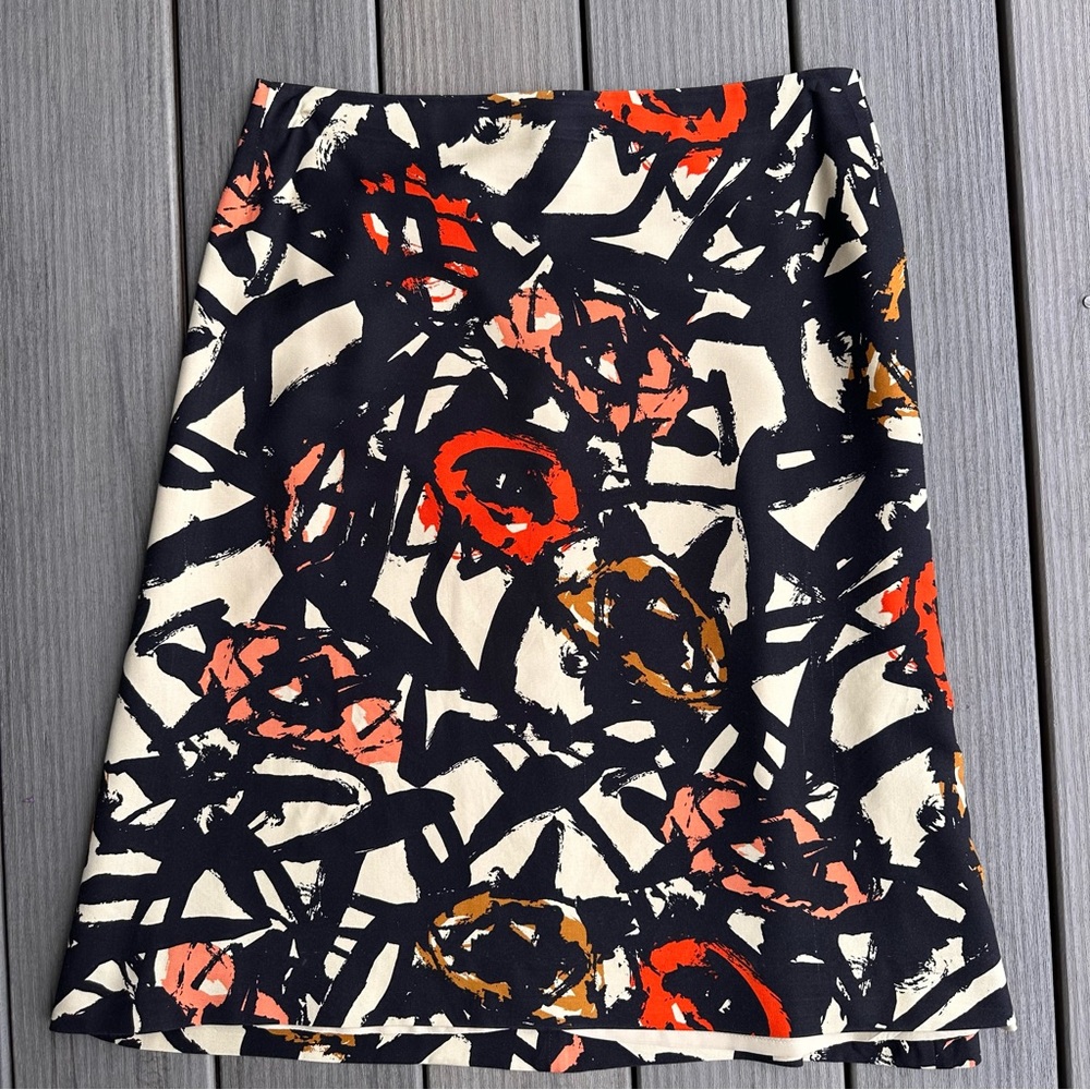 Vintage JCREW abstract pattern skirt